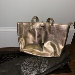 Vince Camuto Elegant Gold Tote Bag